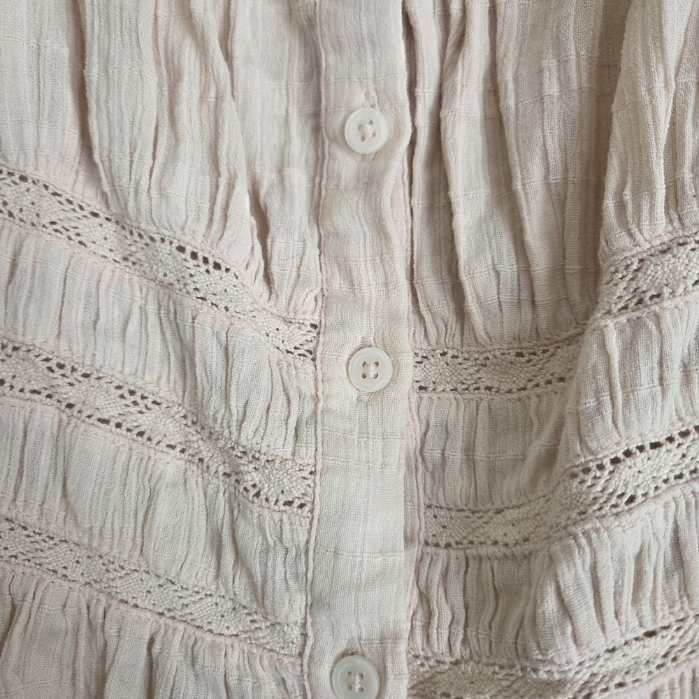 AE Ruched Flutter Sleeve Blouse - Picture 8 of 14